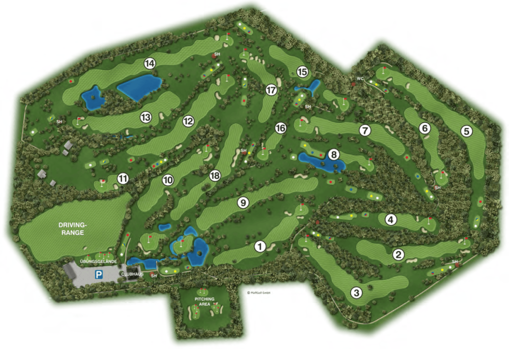 Golfplatzübersicht.