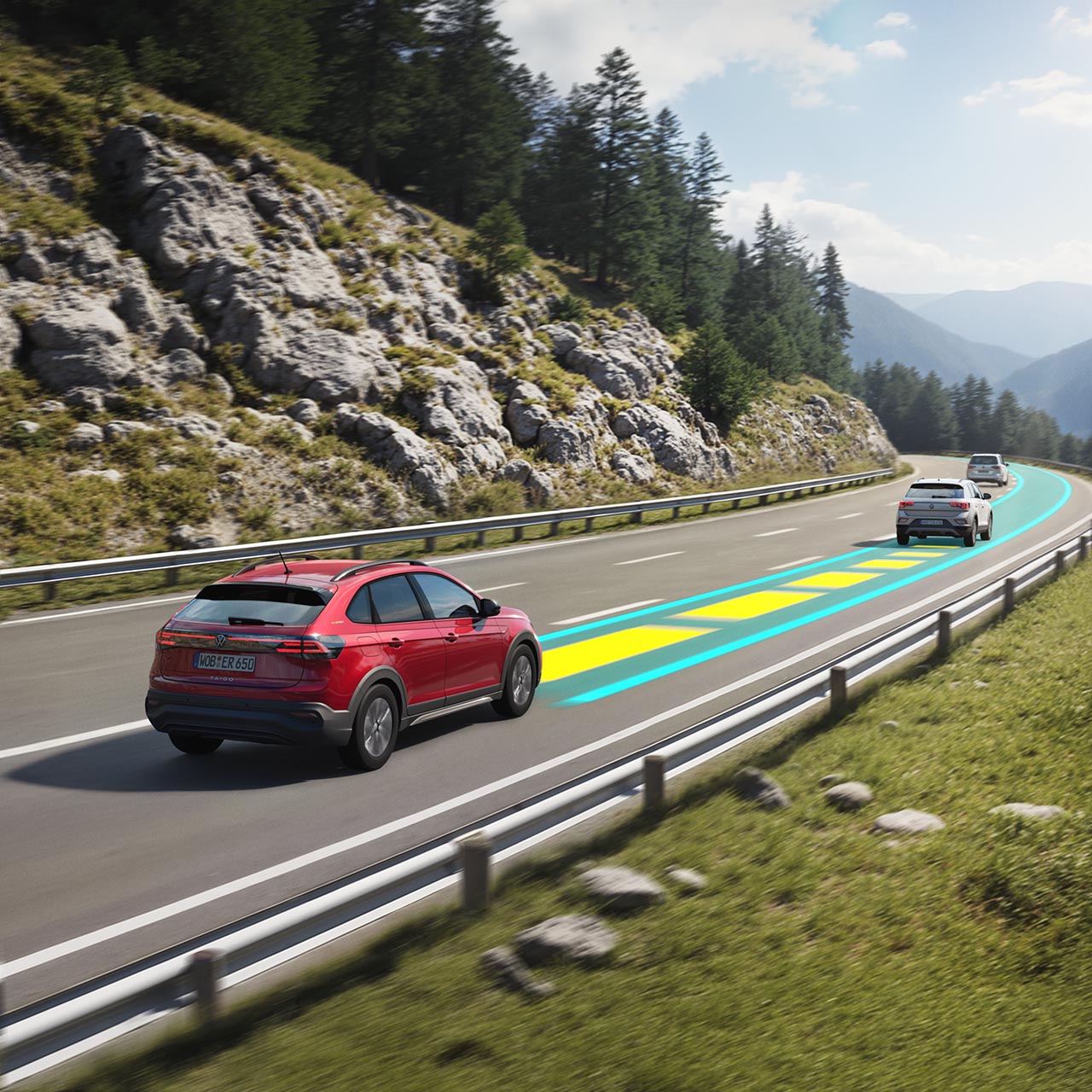 VW Taigo mit Travel Assist.